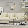 Sofa Ecksofa OSLO R beige ohne Ottomane CH