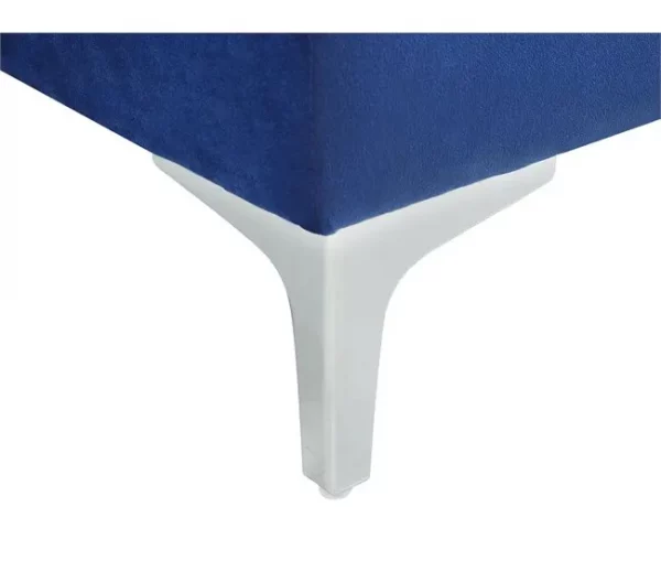 Sofá de canto em veludo azul marinho versão à direita TIMRA