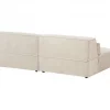 Sofá modular 2 lugares sem repousa-braços em veludo creme HELLNAR