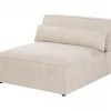 Sofá modular 2 lugares sem repousa-braços em veludo creme HELLNAR
