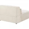 Sofá modular 2 lugares sem repousa-braços em veludo creme HELLNAR