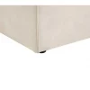 Sofá modular 2 lugares sem repousa-braços em veludo creme HELLNAR
