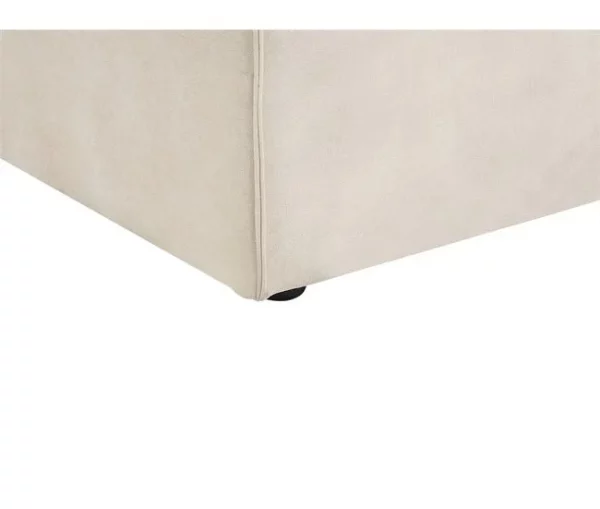 Sofá modular 2 lugares sem repousa-braços em veludo creme HELLNAR