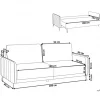 Sofá-cama HEMING Castanho claro