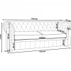 Sofa CHESTERFIELD braun CH