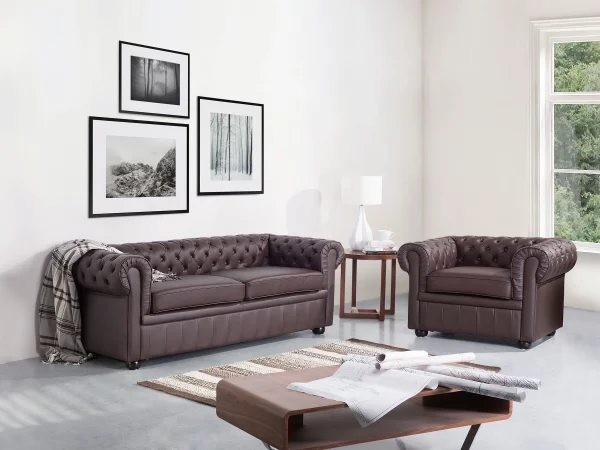 Sofa CHESTERFIELD braun CH