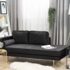 Chaiselongue MIRAMAS links schwarz CH.