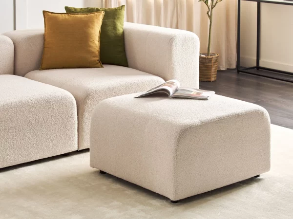 Ottoman FALSTERBO boucle beige DEF