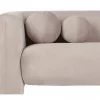 Sofá 3 lugares em veludo taupe LEIREN