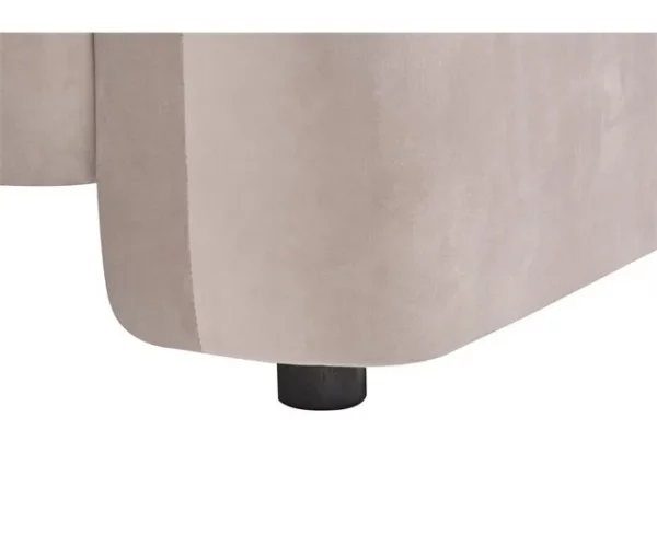 Sofá 3 lugares em veludo taupe LEIREN