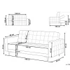 Dreisitzer ABERDEEN Stoff Graphitgrau CH