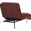 Chaise-longue ajustável em tecido vermelho LOIRET