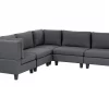 5-Seater Modular Corner Sofa UNSTAD Dark Grey DEF