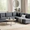 5-Seater Modular Corner Sofa UNSTAD Dark Grey DEF