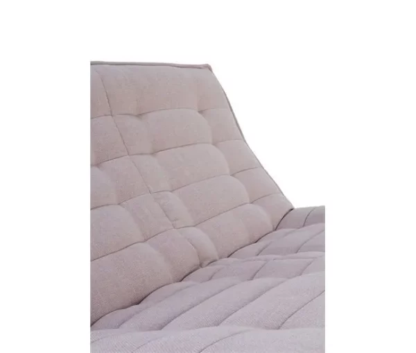 Sofá estofado 2 lugares rosa pálido