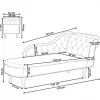 Chaiselongue NIMES recht Samtstoff violett CH