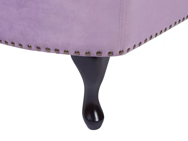 Chaiselongue NIMES recht Samtstoff violett CH