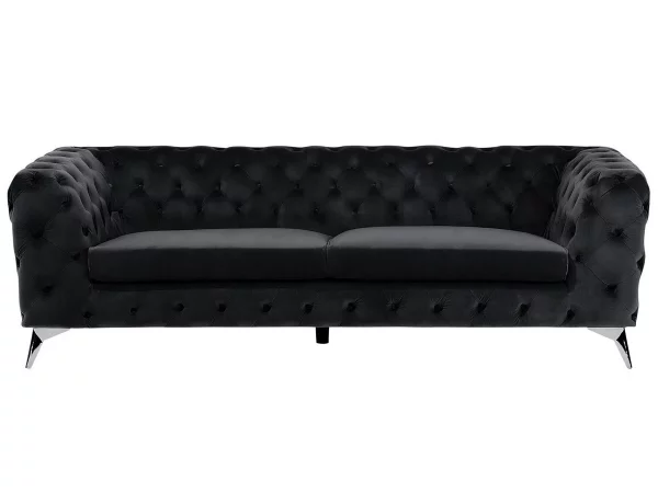 Sofa SOTRA, Samtstoff schwarz CH