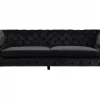 Sofa SOTRA, Samtstoff schwarz CH
