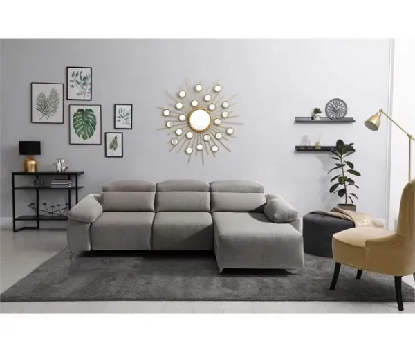 Chaise longue elétrica BALIO dereita 3 lugares vison