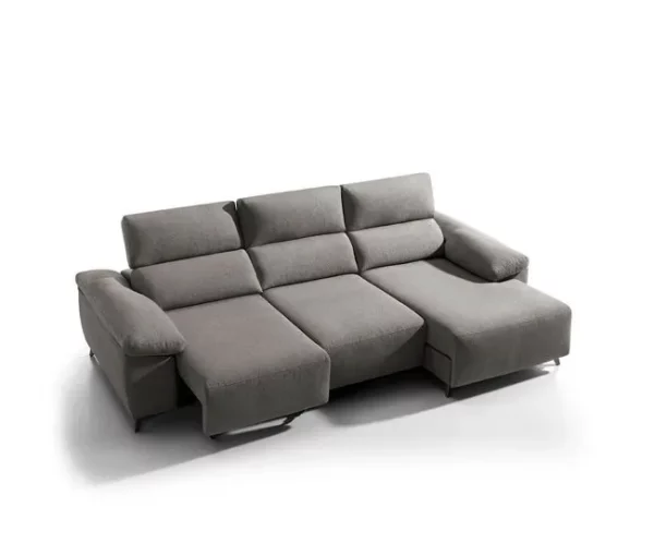 Chaise longue elétrica BALIO dereita 3 lugares vison