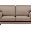Sofa LOKKA, 2 sitzer brown fabric DEF