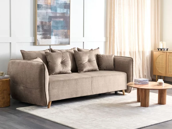 Sofa Bed VALLANES, brown DEF