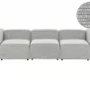 Sofa FALSTERBO 3 seater corduroy grey DEF