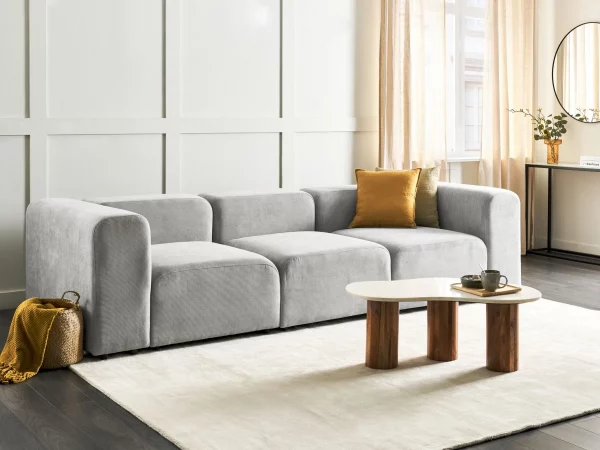 Sofa FALSTERBO 3 seater corduroy grey DEF