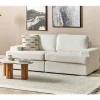 Sofá 3 lugares em bouclé branco ALLA