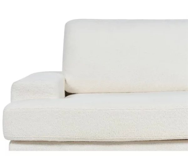 Sofá 3 lugares em bouclé branco ALLA