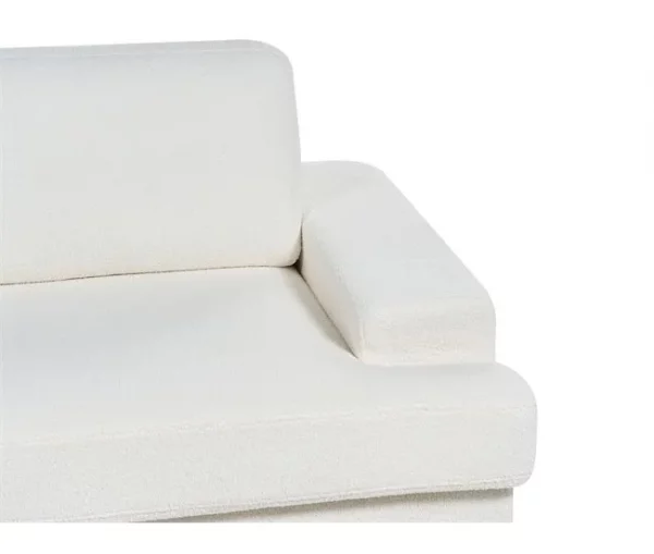 Sofá 3 lugares em bouclé branco ALLA