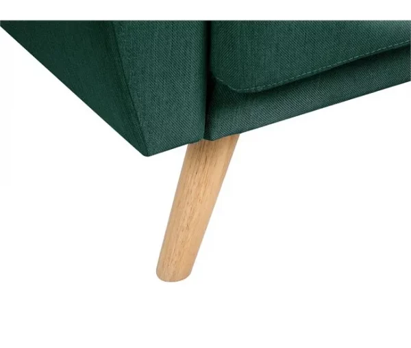 Sofá-cama com 3 lugares em tecido verde escuro FLORLI