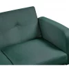 Sofá-cama com 3 lugares em tecido verde escuro FLORLI