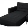 Sofá-cama XXL de 6 lugares em tecido cinzento grafite ABERDEEN