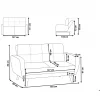 2-er Schlafsofa FLORLI hellgrau - CH
