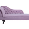Chaiselongue NIMES samt, violett, links CH