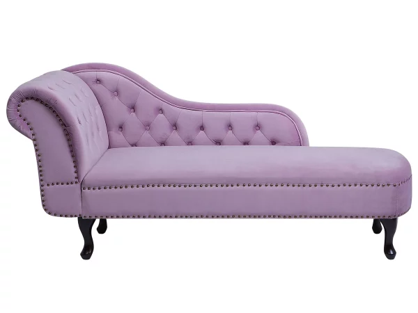 Chaiselongue NIMES samt, violett, links CH