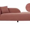 Chaise lounge pink boucle left LE CRAU DEF
