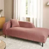 Chaise lounge pink boucle left LE CRAU DEF