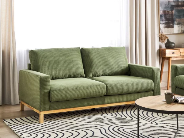 2 Seater Sofa Green Cord SIGGARD,DEF