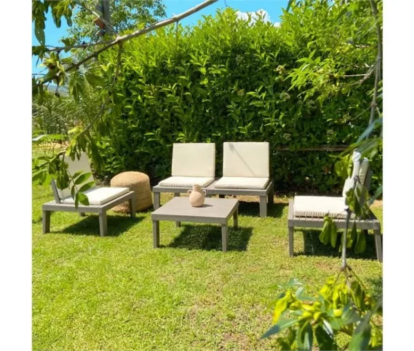 Conjunto de 2 poltronas-sofá Wave, duehome, Taupé (ancho), 65 cm