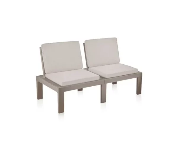Conjunto de 2 poltronas-sofá Wave, duehome, Taupé (ancho), 65 cm