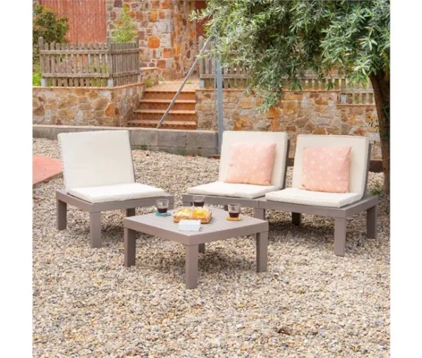 Conjunto de 2 poltronas-sofá Wave, duehome, Taupé (ancho), 65 cm