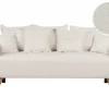 Sofa bed VALLANES, off white boucle DEF