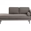Chaise-longue em tecido castanho à direita MIRAMAS