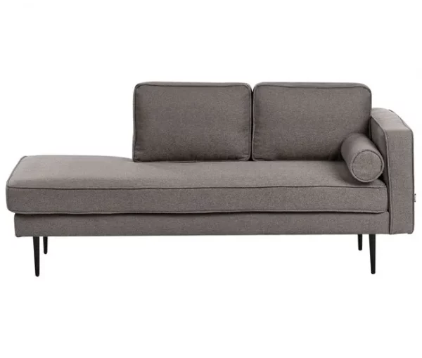 Chaise-longue em tecido castanho à direita MIRAMAS