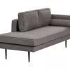 Chaise-longue em tecido castanho à direita MIRAMAS