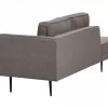 Chaise-longue em tecido castanho à direita MIRAMAS
