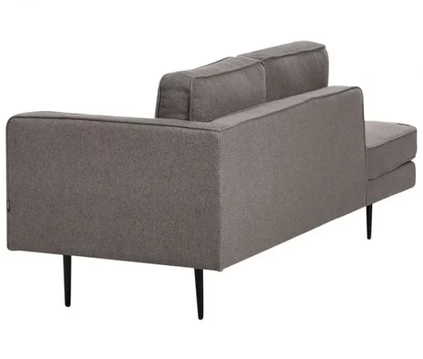 Chaise-longue em tecido castanho à direita MIRAMAS